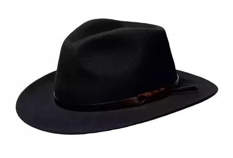 Schwarzer Westernhut crushable