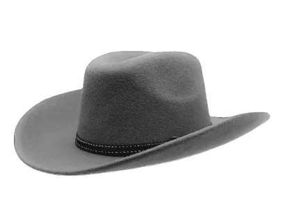 Westernhut Desperado in Hellgrau mit Lederhutband