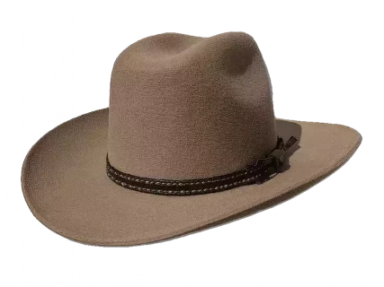 Westernhut Desperado In Ocker mit Lederhutband