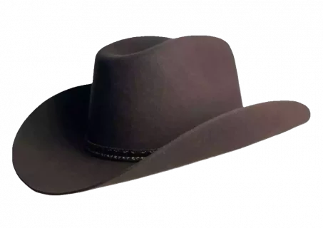 Westernhut Desperado in Braun mit Lederhutband