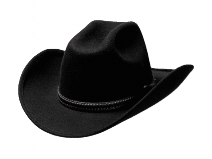 Westernhut Montana mit Bridee in Schwarz