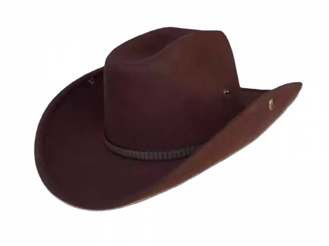 Westernhut mit seitlichen Druckknöpfe